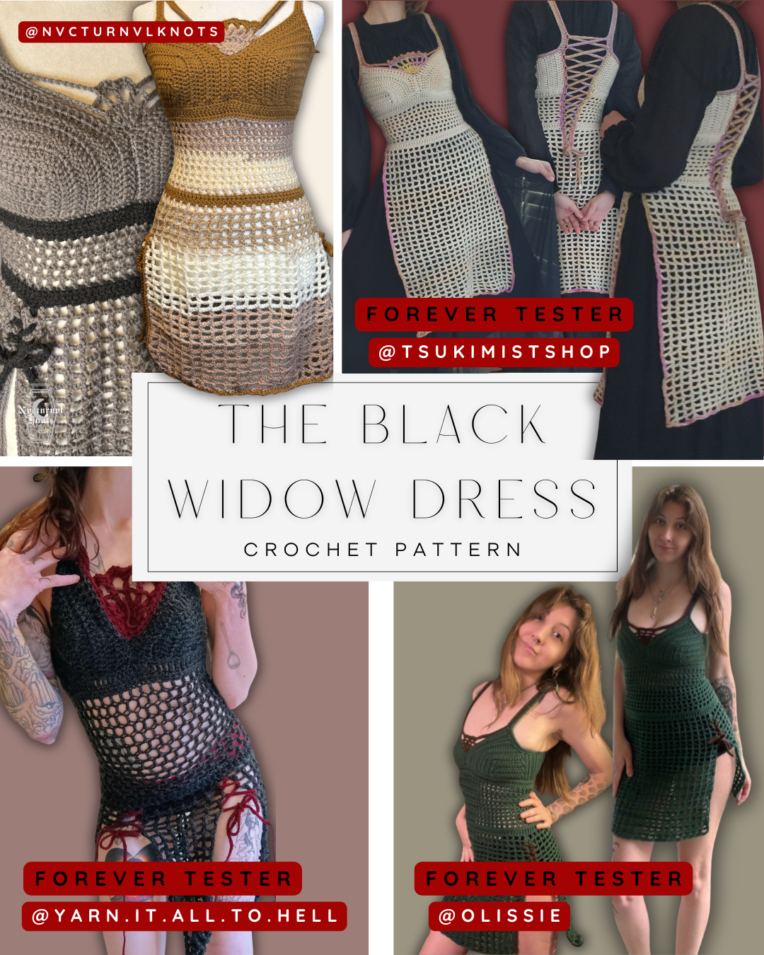 The Black Widow Dress Crochet Pattern