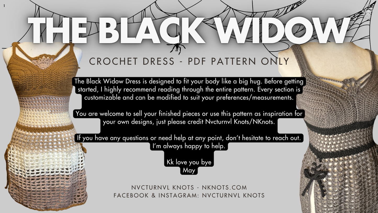 The Black Widow Dress Crochet Pattern