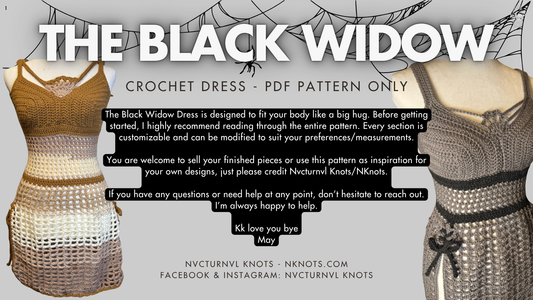 The Black Widow Dress Crochet Pattern
