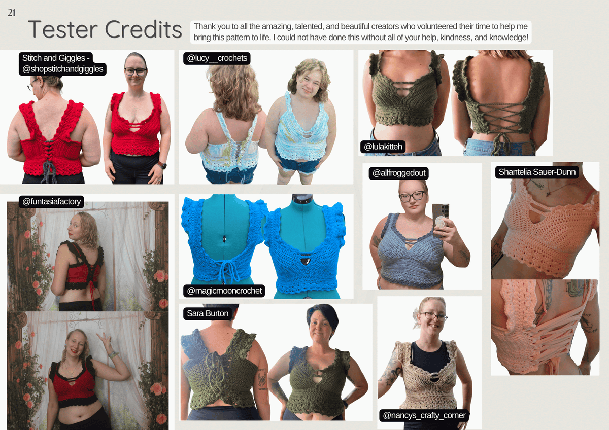The Venus Crochet Top - Pattern Only