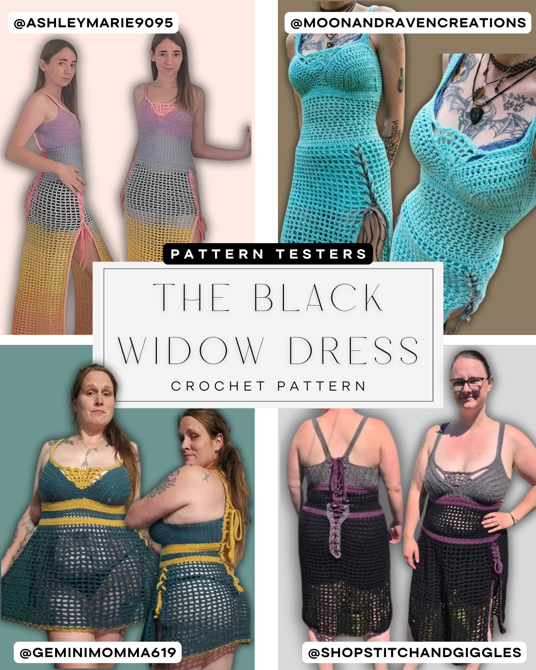 The Black Widow Dress Crochet Pattern