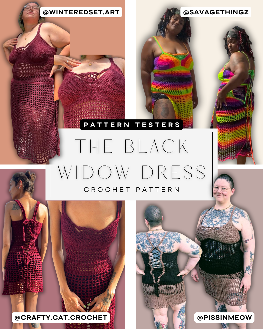 The Black Widow Dress Crochet Pattern