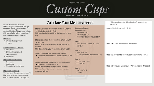 Custom Crochet Cups - PDF Pattern