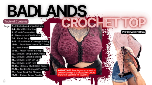 Badlands Top - PDF Pattern Only