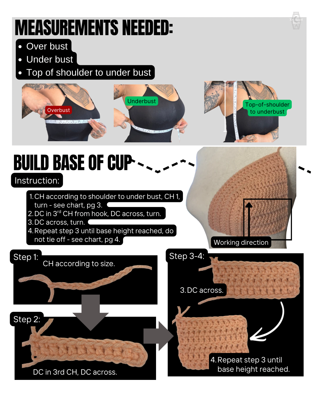 Custom Crochet Cups - PDF Pattern Only