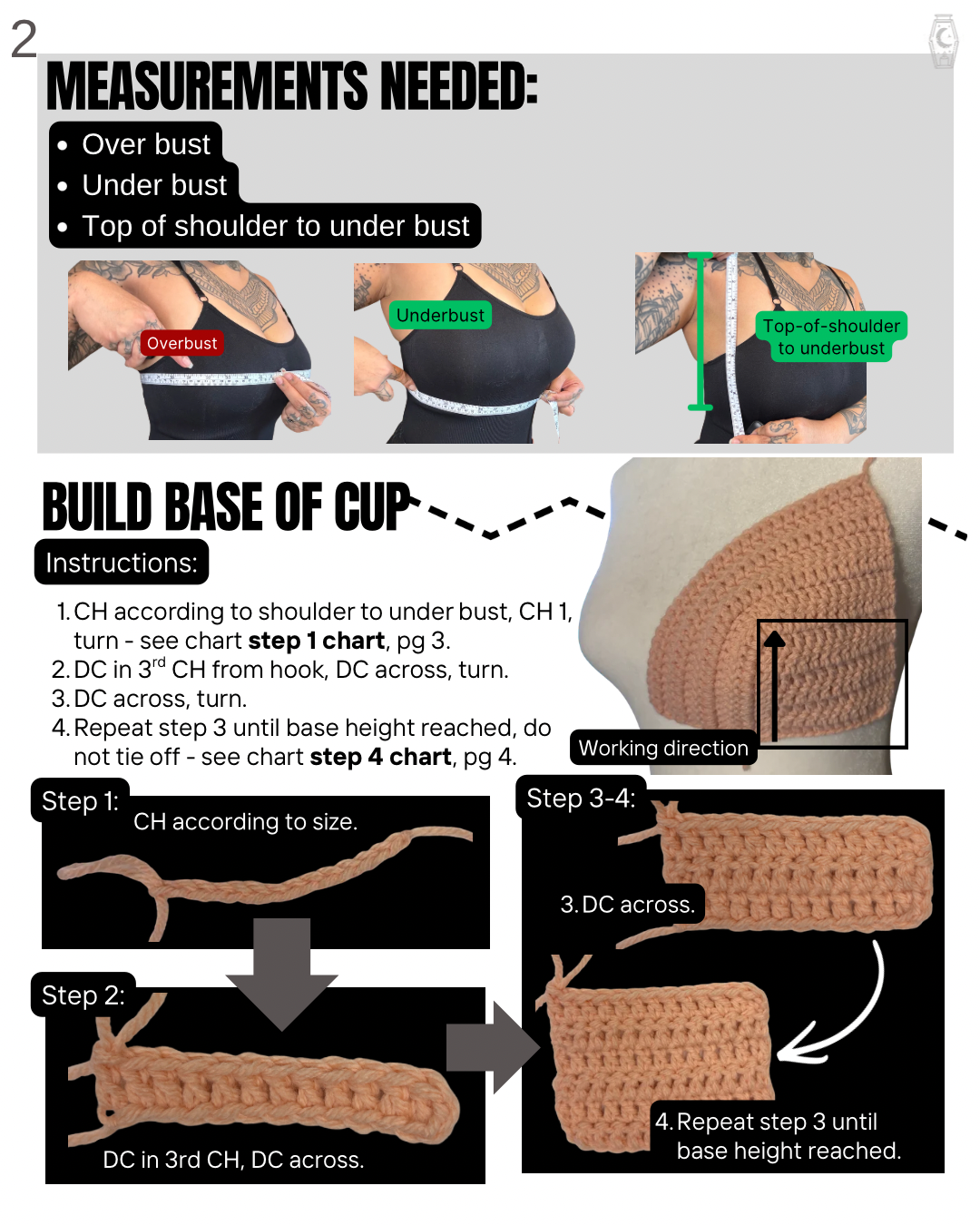 Custom Crochet Cups - PDF Pattern Only