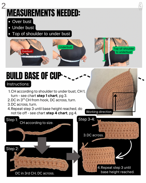 Custom Crochet Cups - PDF Pattern Only