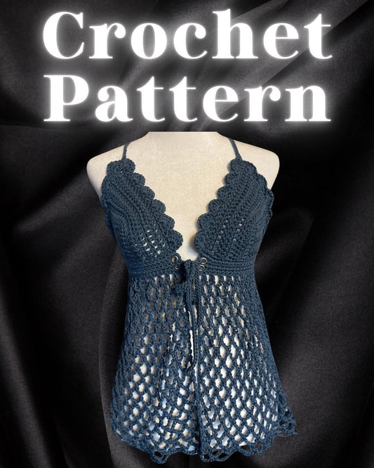 Front Tie Amesty Top - PDF Crochet Pattern
