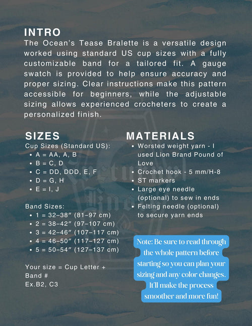 Mermaid Crochet Crop Top Bralette Pattern: No-sew, Shell Bra, Corset Back (PDF Pattern)